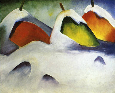 Hocken im Schnee Franz Marc